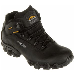 Bota Bull Terrier Alpina Dry Couro Masculina Preta
