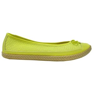 Sapatilha Moleca Laço Tecido Tela Feminina Verde