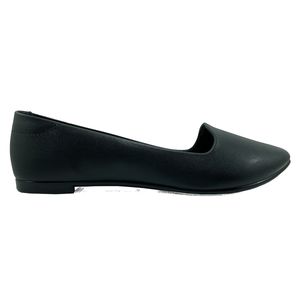 Sapatilha Moleca Slipper Basica Bico Fino - Preto