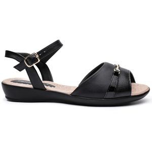 Sandália Piccadilly Conforto Detalhe Feminina Preto