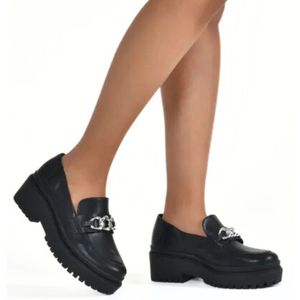 Sapato Feminino Mocassim Fivela Via Marte Preto