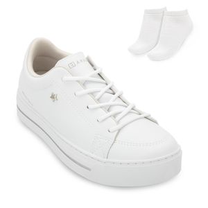 Tênis Casual Ramarim e Meia Feminino Branco