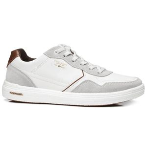 Tenis Pegada Casual Masculino Branco Couro