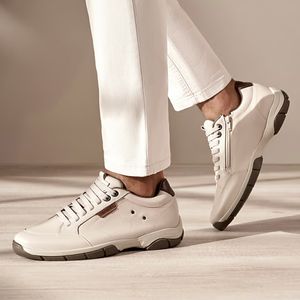 Tenis Ferricelli Couro Casual Masculino Branco