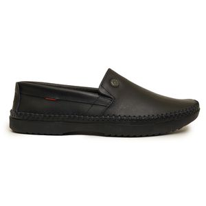 Sapato Mocassim Masculino Costura Couro Free Way Preto