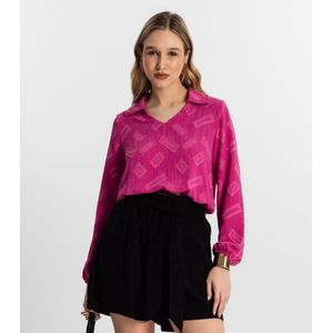 Camisa Manga Longa Rovitex Feminina Rosa