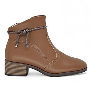 Bota Cano Curto Beira Rio Feminina Marrom