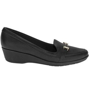 Sapato Mocassim Preto Piccadilly Feminina