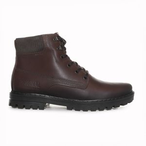 Bota Pegada Couro Masculino Marrom