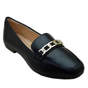 Sapato Feminino Mocassim Metal Kult Preto