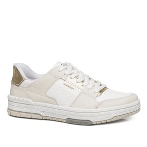 Tênis Casual  em Couro Pegada Feminino Branco