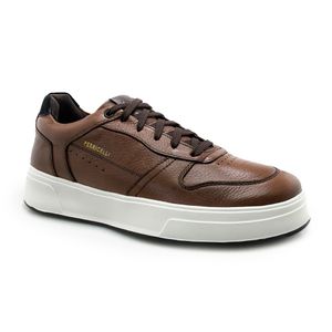 Tenis Ferricelli Casual Omoda Cloud Marrom Couro
