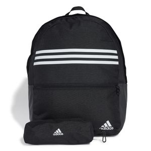 Mochila Adidas Preta Classic Horizontal Três Listras
