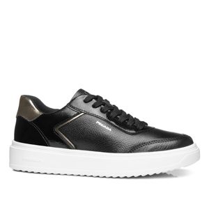 Tênis Casual em Couro Pegada Feminino Preto