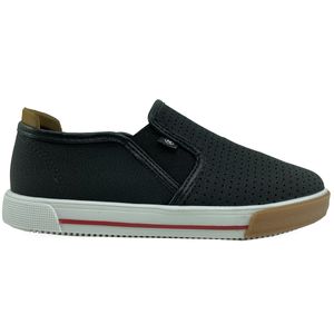 Tênis Slip On Infantil Molekinho Microperfuros Básico Preto