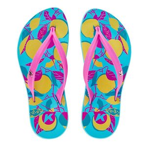 Chinelo Kenner Ibiza Laranjas Estampada Feminino  Azul
