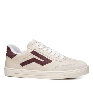 Tênis Casual em Couro Pegada Feminino Off White