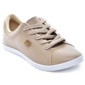 Tênis Casual Beira Rio Básico Comfort Feminino Bege