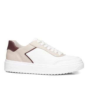 Tênis Casual em Couro Pegada Feminino Branco