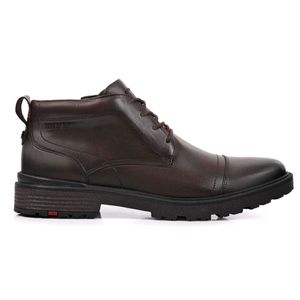 Bota Ferracini Atenas Cano Curto Couro Tratorada Masculina Marrom