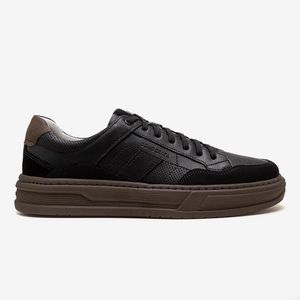 Tênis Casual Denim Wide Democrata Masculino Preto