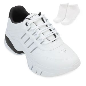 Tênis Chunky Sneaker Ramarim e Meia Feminino Branco