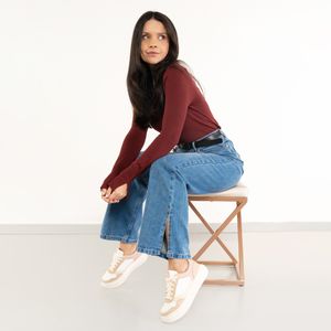 Tênis Done Head Casual Feminino Bege