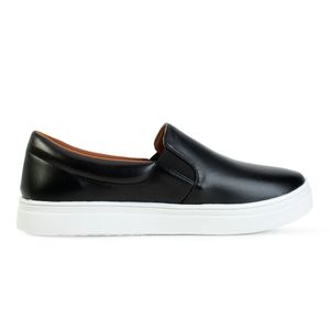 Tênis Slip On Sense Way Feminino Preto (Tamanhos Especiais)