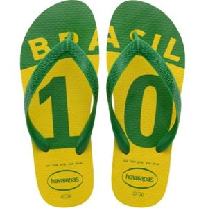 Chinelo Havaianas Brasil 10 Copa do Mundo Masculino Amarelo