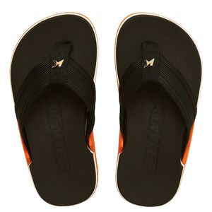 Chinelo Infantil Kenner NK6 Pro Kids Menino Preto e Laranja
