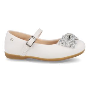 Sapatilha Pampili Bailarina Laço de Strass Infantil Branco