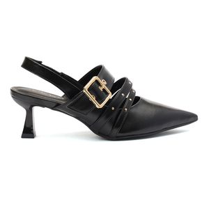 Sapato Chanel Bebecê Egeu Feminino Preto