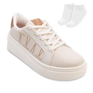 Tênis Casual Vizzano e Meia Bege