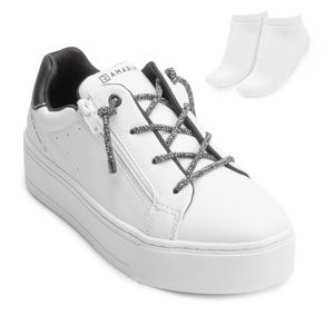 Tênis Casual Ramarim e Meia Feminino Branco