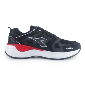 Tênis Esportivo Stratus II Preto e Vermelho Diadora Unissex