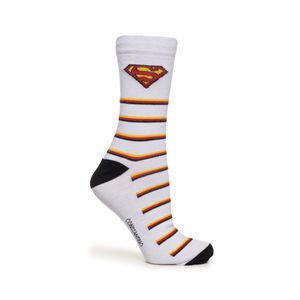 Meia Constantino 37-44 Warner Superman Masculina Branca