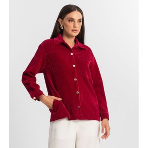 Camisa Endless Veludo Cotelê  Feminina Vermelho