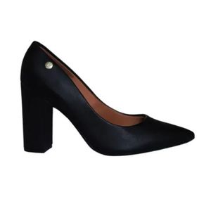 Sapato Scarpin Salto Grosso Preto Vizzano Feminino