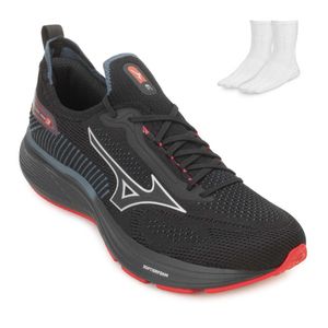Tênis Mizuno Cool Ride 3 e Meia Masculino Preto