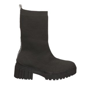 Bota Petite Jolie Knit Boot Feminina Preta
