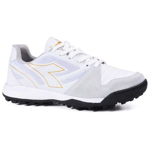 Chuteira Unissex Diadora Vittoria Society Branco e Dourado