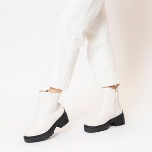 Bota Chelsea Petite Jolie Feminina Branca
