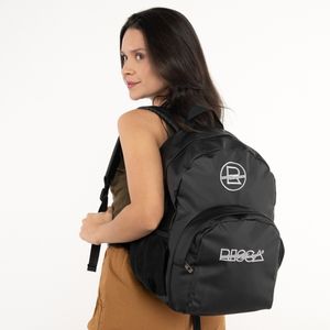 Mochila Risca Preta Emborrachada Unissex