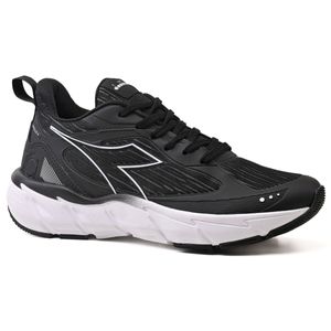Tênis Corrida Unissex Diadora Apollo II Preto e Branco