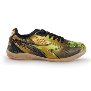 Chuteira Infantil Diadora Agilitá Futsal Preto e Dourado