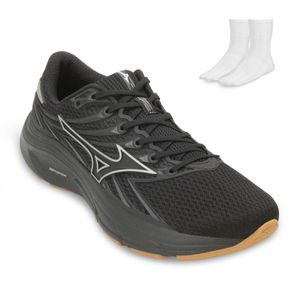 Tênis Esportivo Mizuno Jet 8 Masculino Preto e Meia