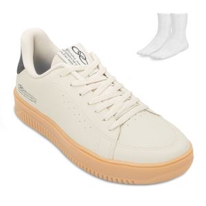 Tênis Casual Olympikus Eros Masculino Bege e Meia