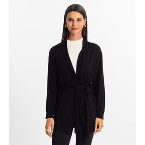 Cardigan Rovitex Kimono Feminino Preto