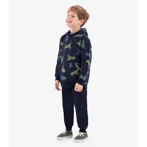 Conjunto Moletom Rovi Kids Capuz Infantil Azul