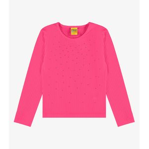 Blusa Manga Longa Rovi Kids Strass Infantil Rosa